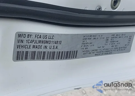 2021 Jeep Cherokee 80Th Anniversary Fwd z USA, uszkodzony, nr VIN 1C4PJLMN9MD114810